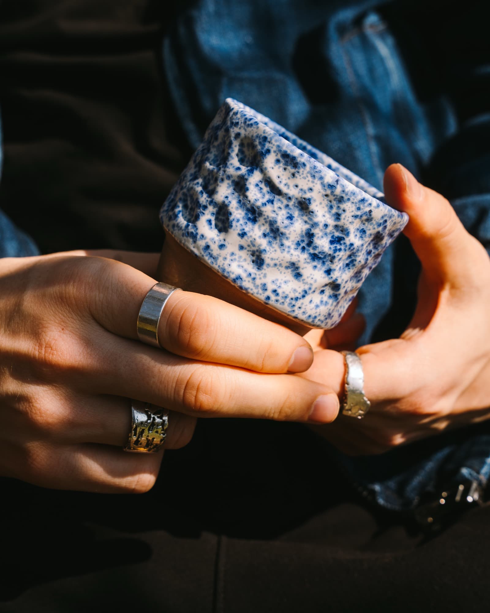Ceramirk studio atmosphere with handmade ceramics